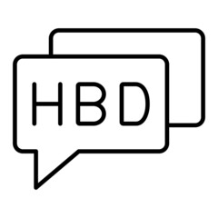 Message Vector Outline Icon Isolated On White Background