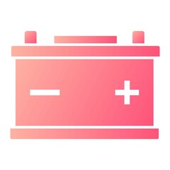 Vector Battery Glyph Gradient Icon Design