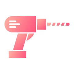  Vector Drill Glyph Gradient Icon Design