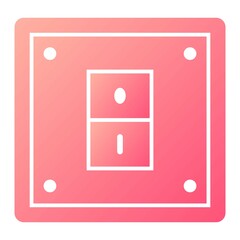 Vector Electricity Switch Glyph Gradient Icon Design