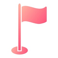 Vector Flag Glyph Gradient Icon Design