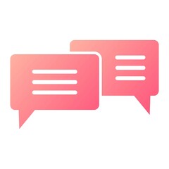 Vector Chat Glyph Gradient Icon Design