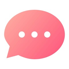 Vector Comments Glyph Gradient Icon Design