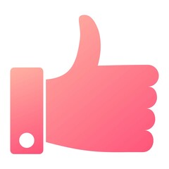 Vector Thumb up Glyph Gradient Icon Design