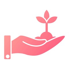 Vector Growth Glyph Gradient Icon Design