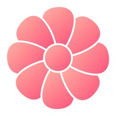 Vector Blossom Flower Glyph Gradient Icon Design