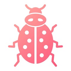  Vector Ladybird Glyph Gradient Icon Design
