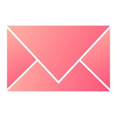 Vector Envelope Glyph Gradient Icon Design