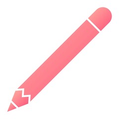 Vector Pencil Glyph Gradient Icon Design