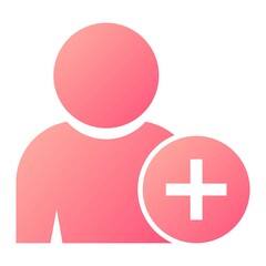 Obraz premium Vector User Glyph Gradient Icon Design