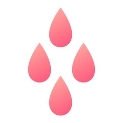 Vector Water drop Glyph Gradient Icon Design