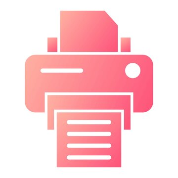 recommend clip art: Vector Printer Glyph Gradient Icon Design