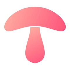 Vector Mushroom Glyph Gradient Icon Design