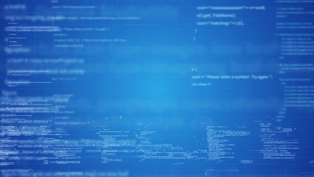 Big data code string technology background.The computer programming language is running instructions