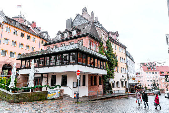 Generic architecture and street view from Albrecht Duerer Platz, Nuremberg, Germany