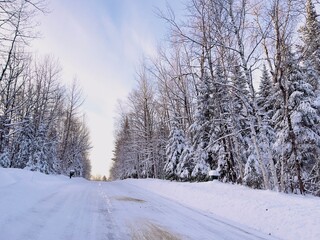 snow covered road