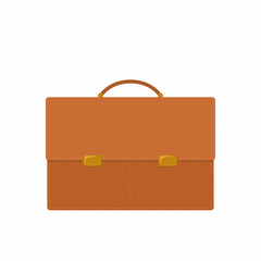 Briefcase isolated on white background. Cartoon flat style. Vector illustration