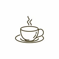 coffee cup icon vector, line sign
