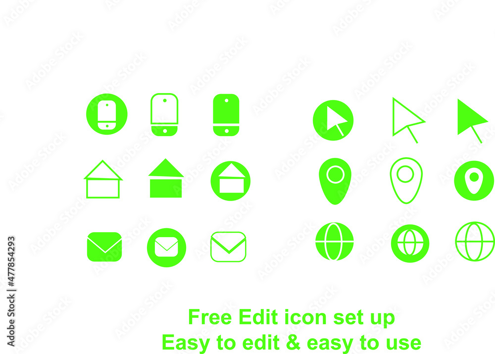 Poster icon set aplication or web illstration