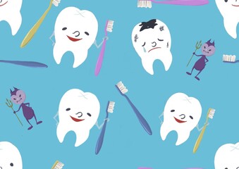 歯磨きイラストセット