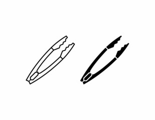 tongs for food icon vector