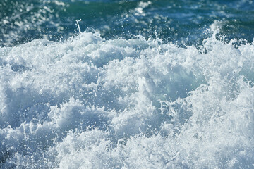 海岸から撮影した波