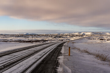 winter road in Iceland