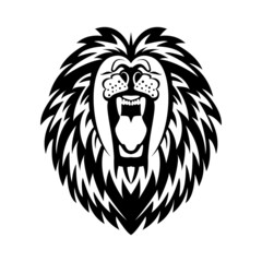 Fototapeta premium lion vector sketch .. Tribal art tattoo .. t-shirt design ..