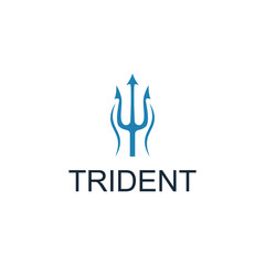 trident vector logo template design