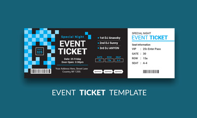 Obraz premium Event Ticket Vector Template 44