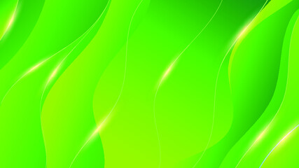 Abstract green background with waves, cover background