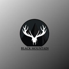 skull deer logo for team or club that save nature