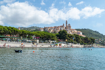 Landscape of the beach of Cervo