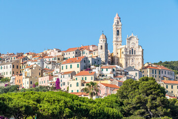 Landscape of the historic center of Cervo with his beautiful church