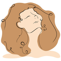 Portrait of a girl with loose hair