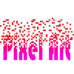 illustration design of pixel design with some various design concept