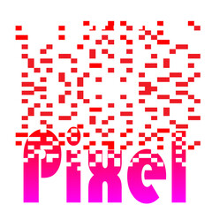 illustration design of pixel design with some various design concept