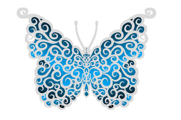 Beautiful gradient colourful butterfly design  illustration for wallpaper background ads clothing or presentation template