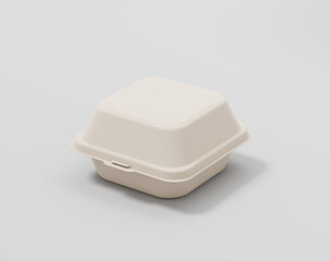 Fototapeta na wymiar Eco-friendly square food package