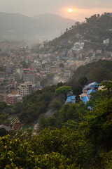 The view you can get from the top of Swayambhu Stupa temple in Kathmandu