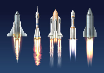 Rocket Launch Set © Macrovector