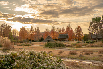 sunset in the mountains