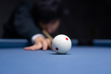billiard ball on a table