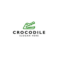 simple crocodile logo concept vector design inspiration. modern head crocodile logo vector design template. 