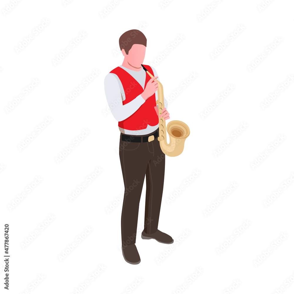 Sticker saxophone player profession composition