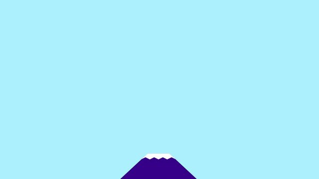 Background (yellow concentrated line that erupts with Mt. Fuji in Japan)