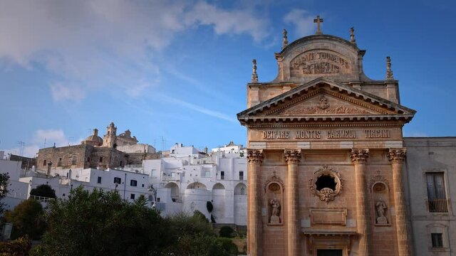 Beautiful building in Ostuni - a popular city in South Italy - travel photography