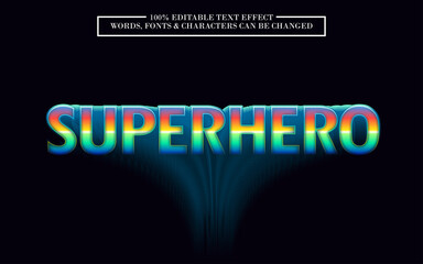 Modern design editable colorful text effect