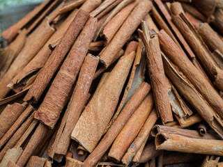 cinnamon sticks close up