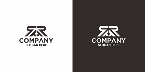 Initial Letter RR Logo Vector Design